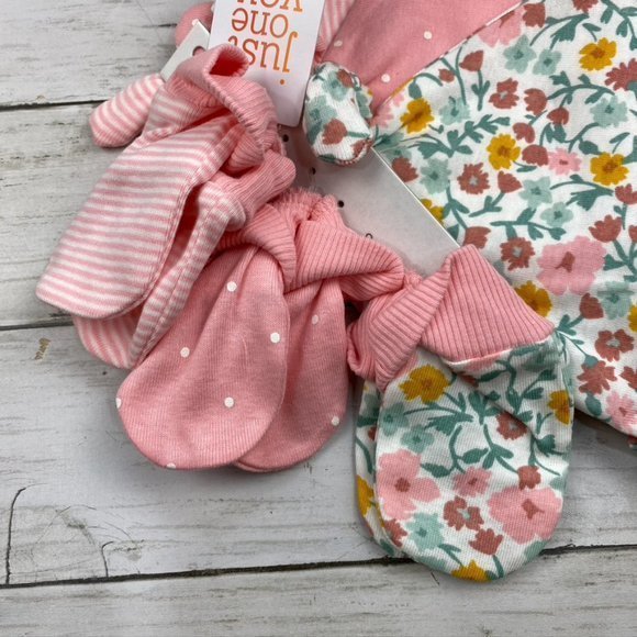 Carter's Just One You Newborn (0-3) Girls Mitten and Hat Sets NWT Pink - Picture 3 of 6